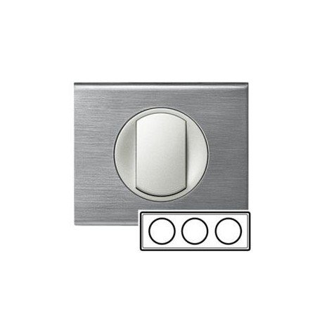 Рамка 3-ная, колір фактурна сталь, Celiane, Legrand