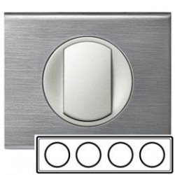 Рамка 4-а, колір фактурна сталь, Celiane, Legrand