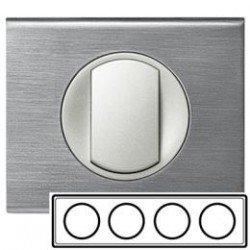 Рамка 4-ная, цвет фактурная сталь, Celiane 69104