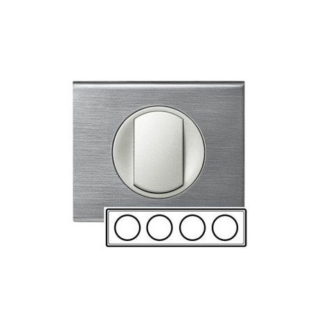 Рамка 4-ная, цвет фактурная сталь, Celiane 69104