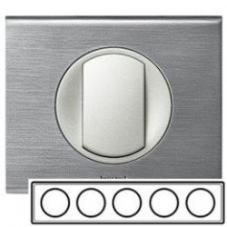 Рамка 5-а, колір фактурна сталь Celiane, Legrand