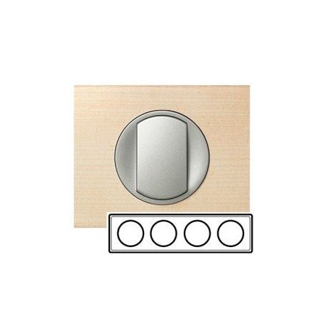 Рамка 4-ная, цвет клён, Celiane 69214