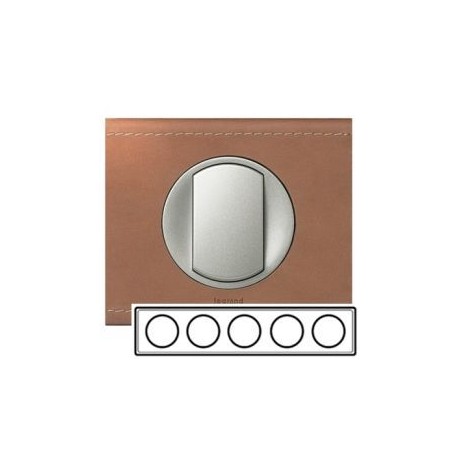 Рамка 5-ная, цвет кожа крем-карамель, Celiane 69290