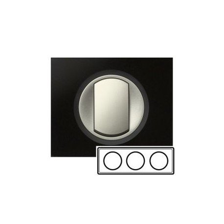 Рамка 3-ная, колір смальта графіт, Celiane, Legrand