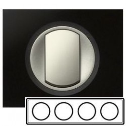 Рамка 4-ная, цвет смальта графит, Celiane 69304