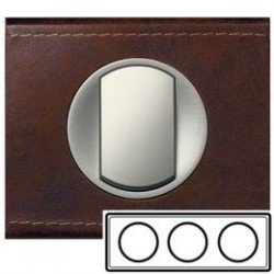 Рамка 3-ная, цвет кожа коричневая, текстурная, Celiane 69403