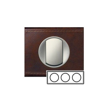 Рамка 3-ная, колір шкіра коричнева, текстурна, Celiane, Legrand