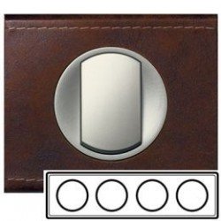 Рамка 4-а, колір шкіра коричнева, текстурна, Celiane, Legrand