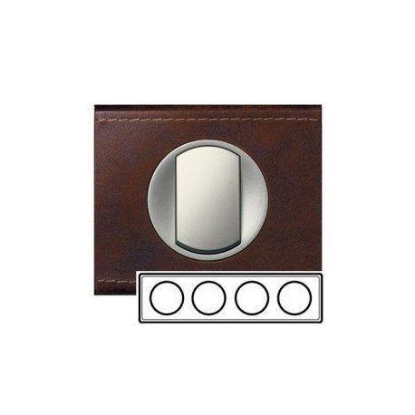 Рамка 4-ная, цвет кожа коричневая, текстурная, Celiane 69404