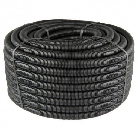 Металлорукав изолированный черный с протяжкой d38 (25м.)