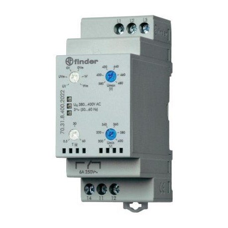 Реле контролю мережі 6A, 380-415В AC, 703184002022 Finder