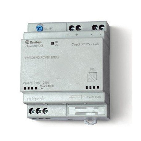 Імпульсне джерело живлення 12-15В DC 50Вт, 785012301203 Finder