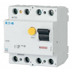 Реле дифференциальное (УЗО) Eaton, PF6, 4 полюса, 40А 30 мА