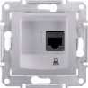 Розетка компьютерная RJ45 кат. 5 UTP, 1-ная, цвет алюминий, Sedna SDN4300160