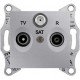 Розетка TV/R/SAT проходная, цвет алюминий, Sedna SDN3501460