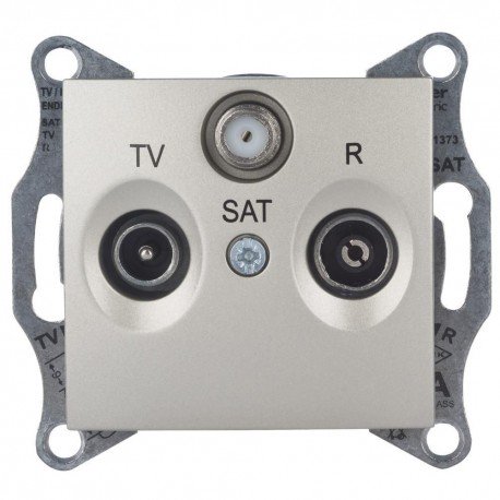 Розетка TV/R/SAT конечная, цвет титан, Sedna SDN3501368