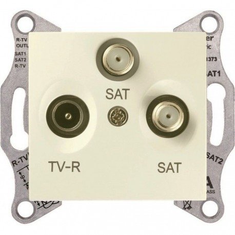 Розетка TV/R/SAT конечная, цвет слоновая кость, Sedna SDN3501323