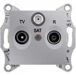 Розетка TV/R/SAT конечная, цвет алюминий, Sedna SDN3501360