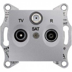 Розетка TV-R-SAT кінцева, колір алюміній, Sedna