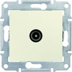 Розетка TV конечная, цвет слоновая кость, Sedna SDN3201623