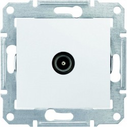 Розетка TV кінцева, колір білий, Sedna