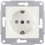 Розетка 2К+З, 16А, со шторками, цвет белый, Sedna