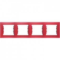 Рамка 4-на, колір червоний, Sedna