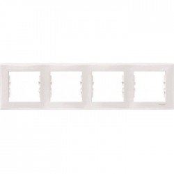 Рамка 4-на, колір білий, Sedna