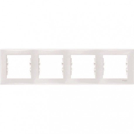 Рамка 4-на, колір білий, Sedna