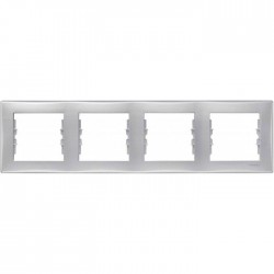 Рамка 4-на, колір алюміній, Sedna