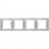 Рамка 4-на, колір алюміній, Sedna