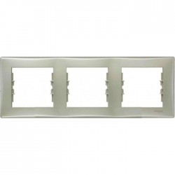 Рамка 3-на, колір титан, Sedna