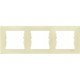Рамка 3-на, колір слонова кістка, Sedna