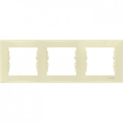Рамка 3-на, колір слонова кістка, Sedna