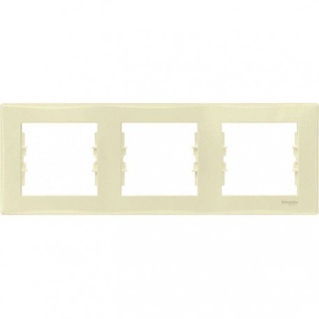 Рамка 3-на, колір слонова кістка, Sedna