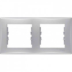 Рамка 2-я, цвет алюминий, Sedna SDN5800360