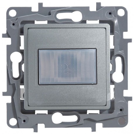 Датчик движения, без нейтрали, 400 Вт, цвет алюминий, Legrand Etika 672417