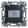Датчик движения, без нейтрали, 400 Вт, цвет антрацит, Legrand Etika 672617