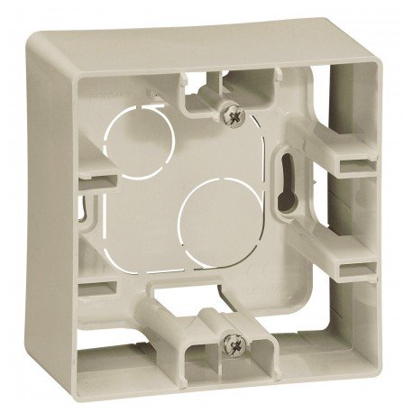 Коробка для накладного монтажа, 1-ная, цвет слоновая кость, Legrand Etika 672520