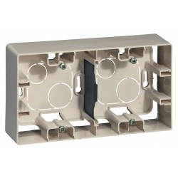 Коробка для накладного монтажа, 2-ная, цвет слоновая кость, Legrand Etika 672540