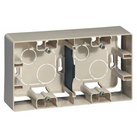 Коробка для накладного монтажа, 2-ная, цвет слоновая кость, Legrand Etika 672540