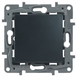 Переключатель 1- клавишный, цвет антрацит, Legrand Etika 672611