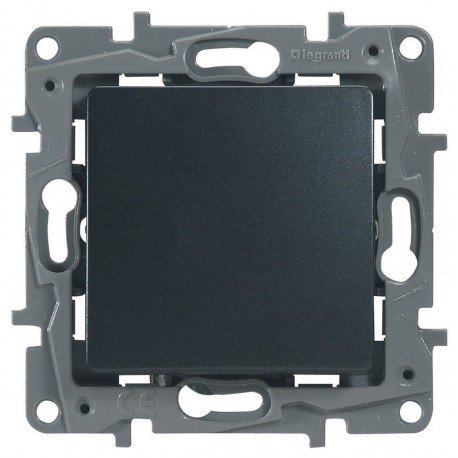 Переключатель 1- клавишный, цвет антрацит, Legrand Etika 672611