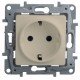 Розетка 2К + З, 16А, без шторок, колір слонова кістка, Legrand