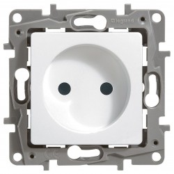Розетка 2К, без заземления, 16А, цвет белый, Legrand Etika 672220