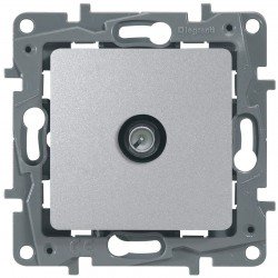 Розетка TV конечная, 2400 МГц, 10дб, цвет алюминий, Legrand Etika 672465