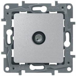 Розетка TV прохідна, 2400 МГц, 14дБ, колір алюміній, Legrand