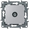Розетка TV, простая, 2400 МГц, 1,5дб, цвет алюминий, Legrand Etika 672451