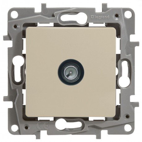 Розетка TV, простая, 2400 МГц, 1,5дб, цвет слоновая кость, Legrand Etika 672351