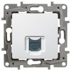 Розетка комп'ютерна RJ45, кат.5 UTP, 1-на, колір білий, Legrand Etika